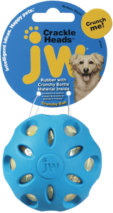 JW Hundespielzeug Crackle Heads Ball, M, Ø 7,5 cm