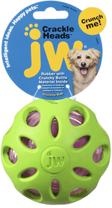 JW Hundespielzeug Ball, Kautschuk, Crackle Heads, L, Ø 10 cm