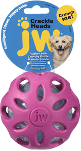 JW Hundespielzeug Ball, Kautschuk, Crackle Heads, L, Ø 10 cm