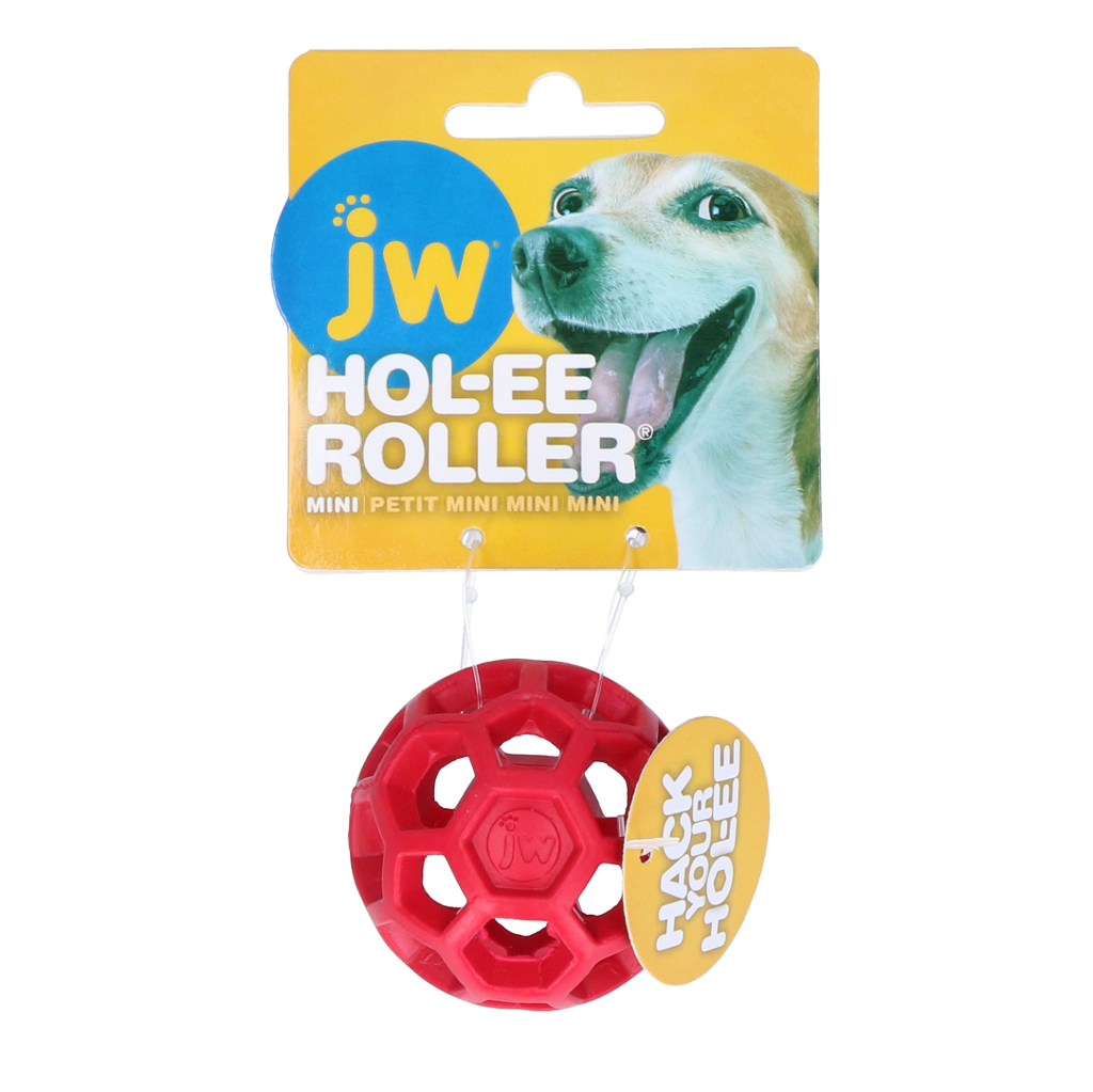 JW Hundespielzeug Hol-ee Roller Mini, Ø 5 cm, rot