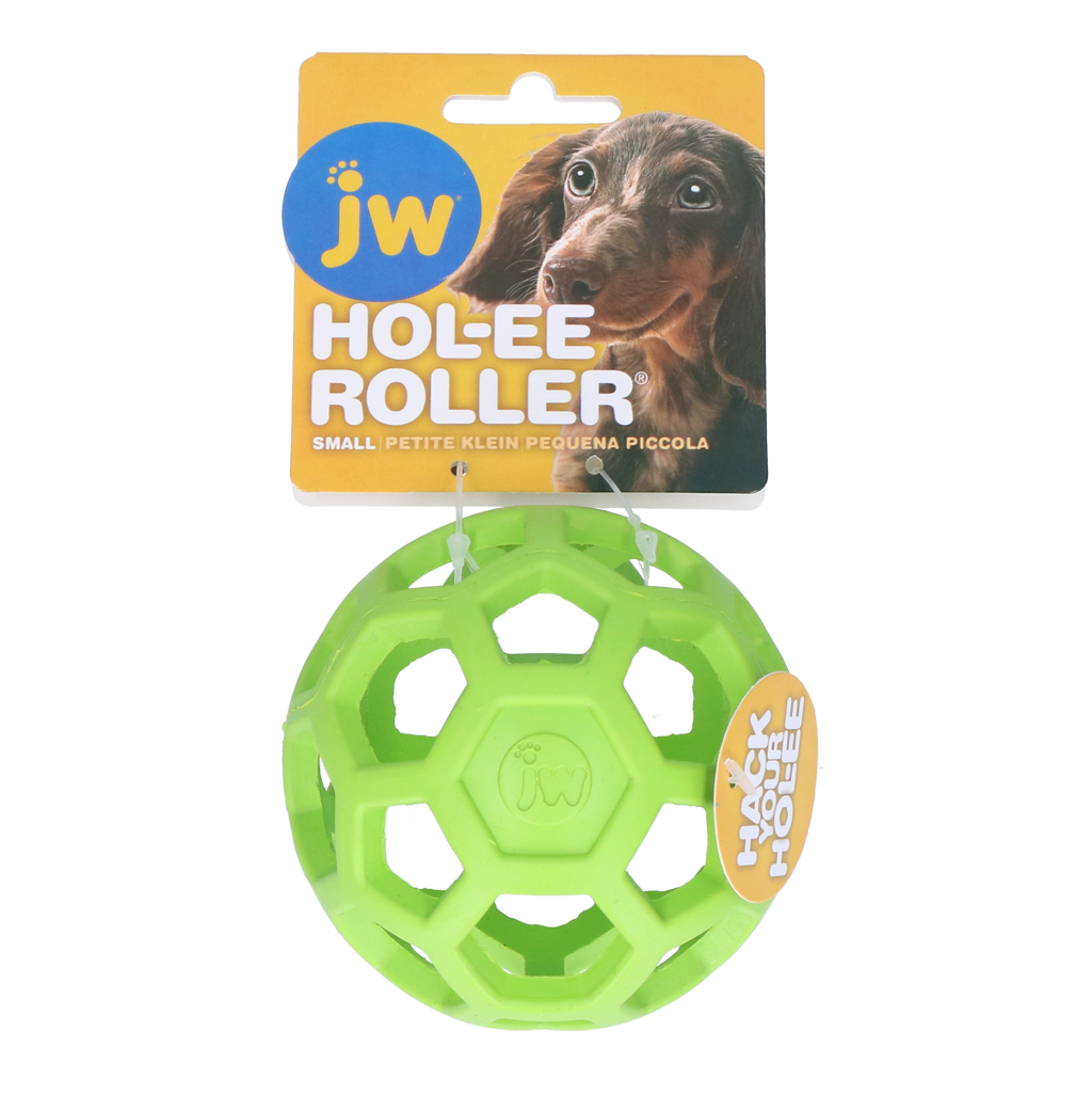 JW Hundespielzeug Hol-ee Roller, Small, Naturkautschuk, grün, Ø 9 cm