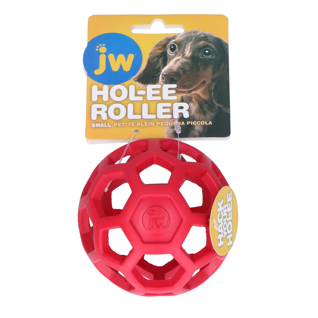 JW Hundespielzeug Hol-ee Roller, Small, Ø 9 cm, Rot