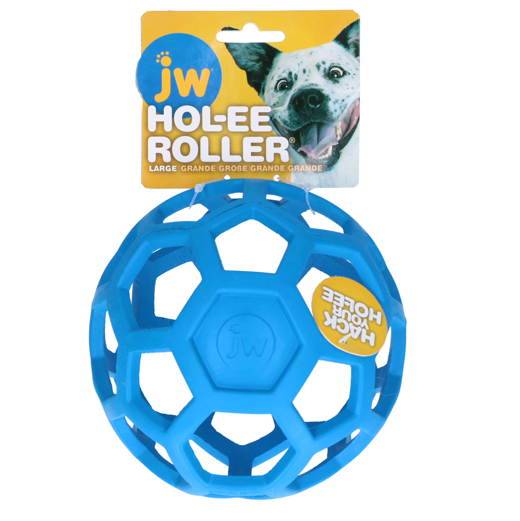 JW Hol-ee Roller, Hundespielzeug, Large, Ø 15 cm, Blau