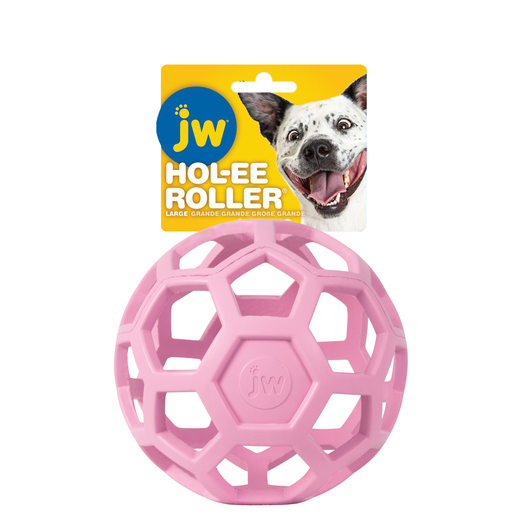 JW Hol-ee Roller, Large, Pink, Ø 15 cm, Naturkautschuk