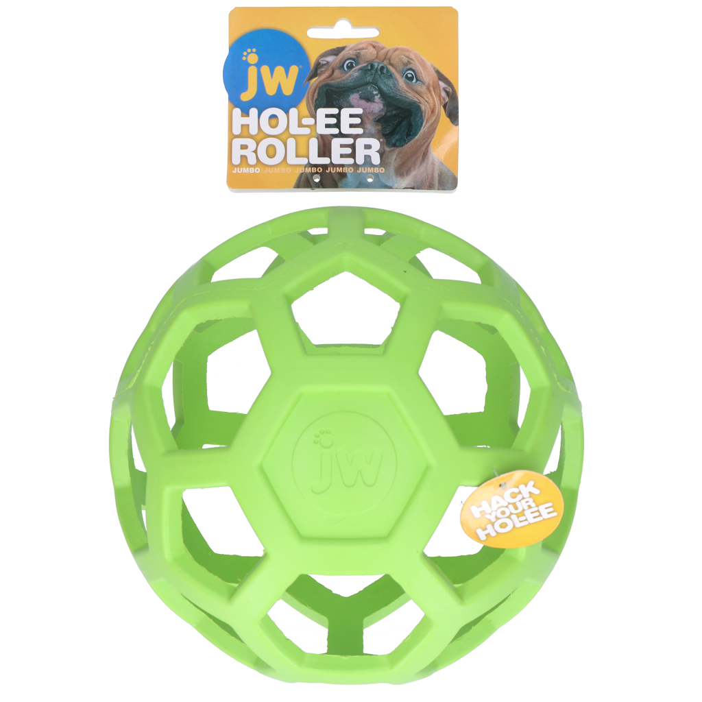 JW Hol-ee Roller Hundespielzeug, Jumbo, Naturkautschuk, grün, Ø 19 cm