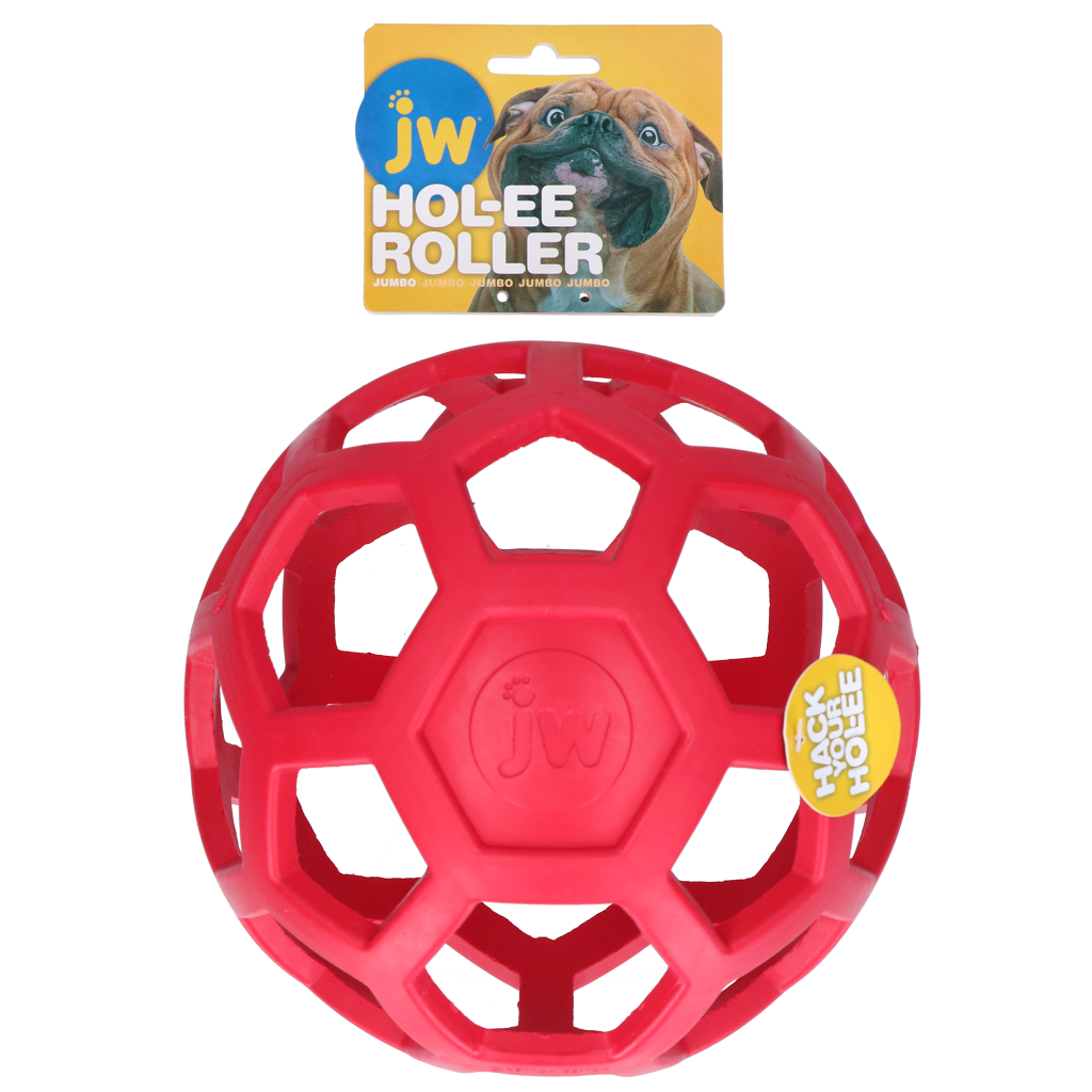 JW Hundespielzeug Hol-ee Roller Jumbo, Ø 19 cm, rot