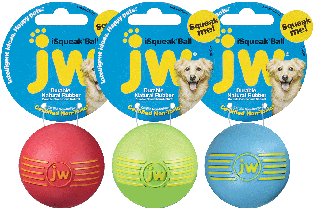 JW Hundespielzeug Ball, Quietscher, Naturkautschuk, S, Ø 5 cm