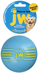 JW Hundespielzeug Ball, iSqueak, L, Ø 10 cm, Kautschuk, mit Quietscher