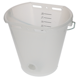 Kälbereimer, weiß transparent, flach, 2-seitig, 8 l