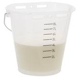 Kälbereimer, weiß transparent, flach, 2-seitig, 8 l