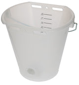 Kälbereimer, weiß transparent, flach, 2-seitig, 8 l
