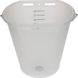 Kälbereimer, weiß transparent, flach, 2-seitig, 8 l