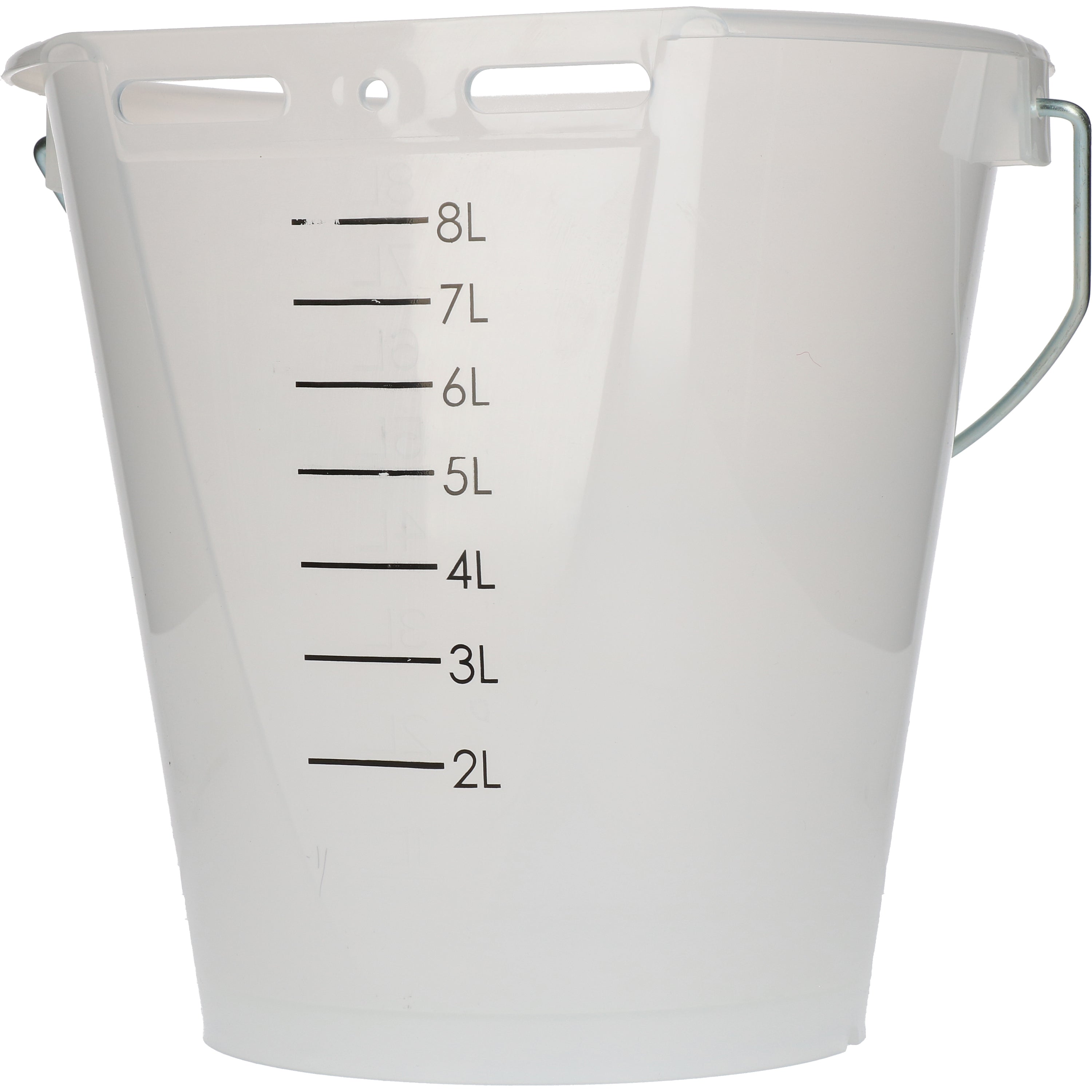 Kälbereimer, weiß transparent, flach, 2-seitig, 8 l