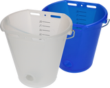 Kälbereimer, weiß transparent, flach, 2-seitig, 8 l