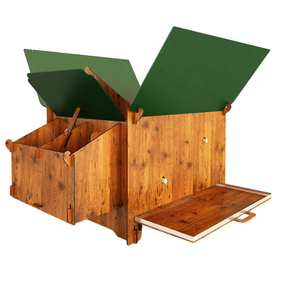 Hühnerstall Polly Classic L, HPL, 83 x 136 x 87 cm, für 4–6 Hennen