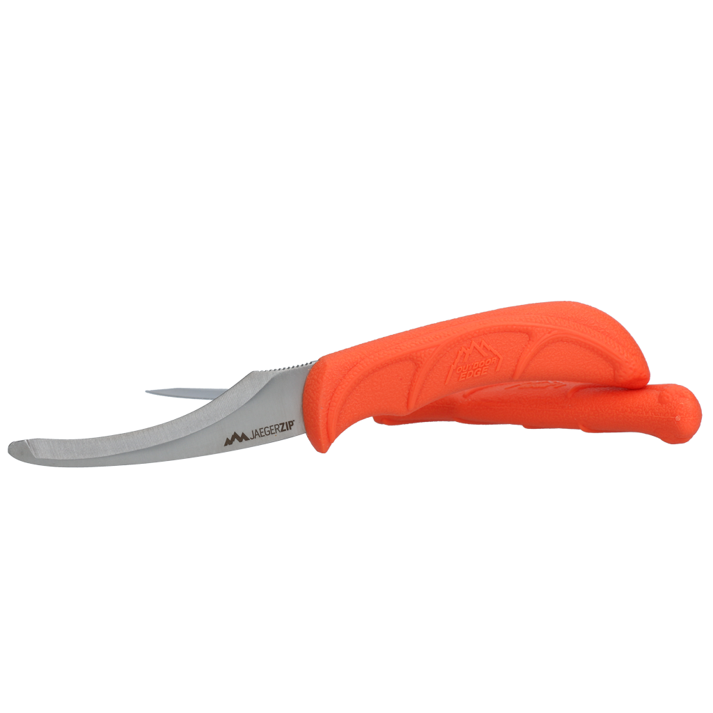Outdoor Edge Jagdmesser Set, JaegerPair, 420J2 Edelstahl, gummierter TPR-Griff, 2 Stk