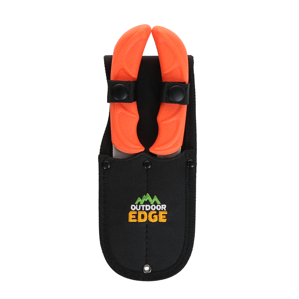 Outdoor Edge Jagdmesser Set, JaegerPair, 420J2 Edelstahl, gummierter TPR-Griff, 2 Stk