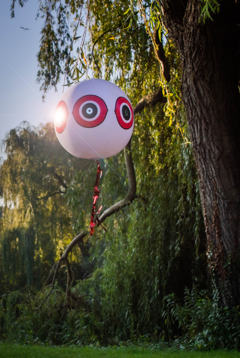 Knock Pest Schreck-Ballon, Weiß, Ø 40 cm