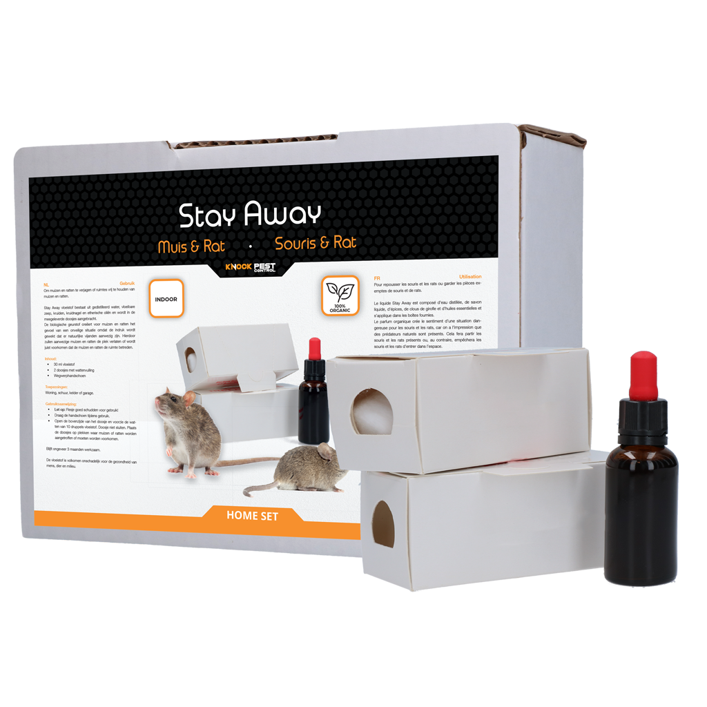 Knock Pest Mäuseabwehr Set, 100 % natürlich, 30 ml, 2 Köderdosen