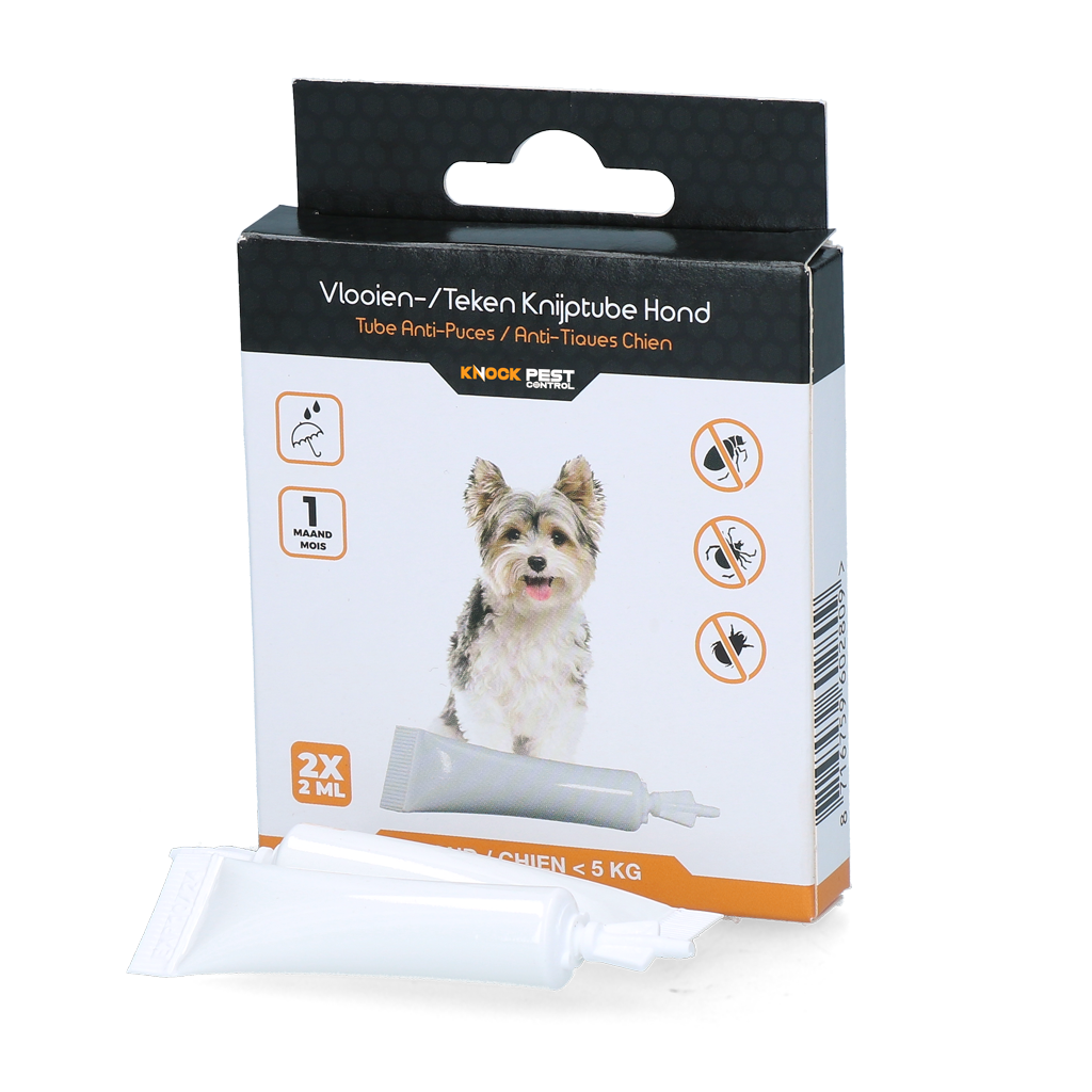 Knock Pest Floh-Zeckentube, Hund unter 5 kg, 2 x 2 ml, NL/FR