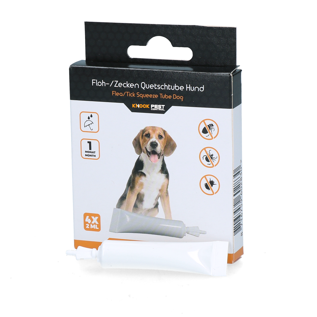 Knock Pest Floh- und Zeckenschutz Hund, 5–15 kg, 4 x 2 ml