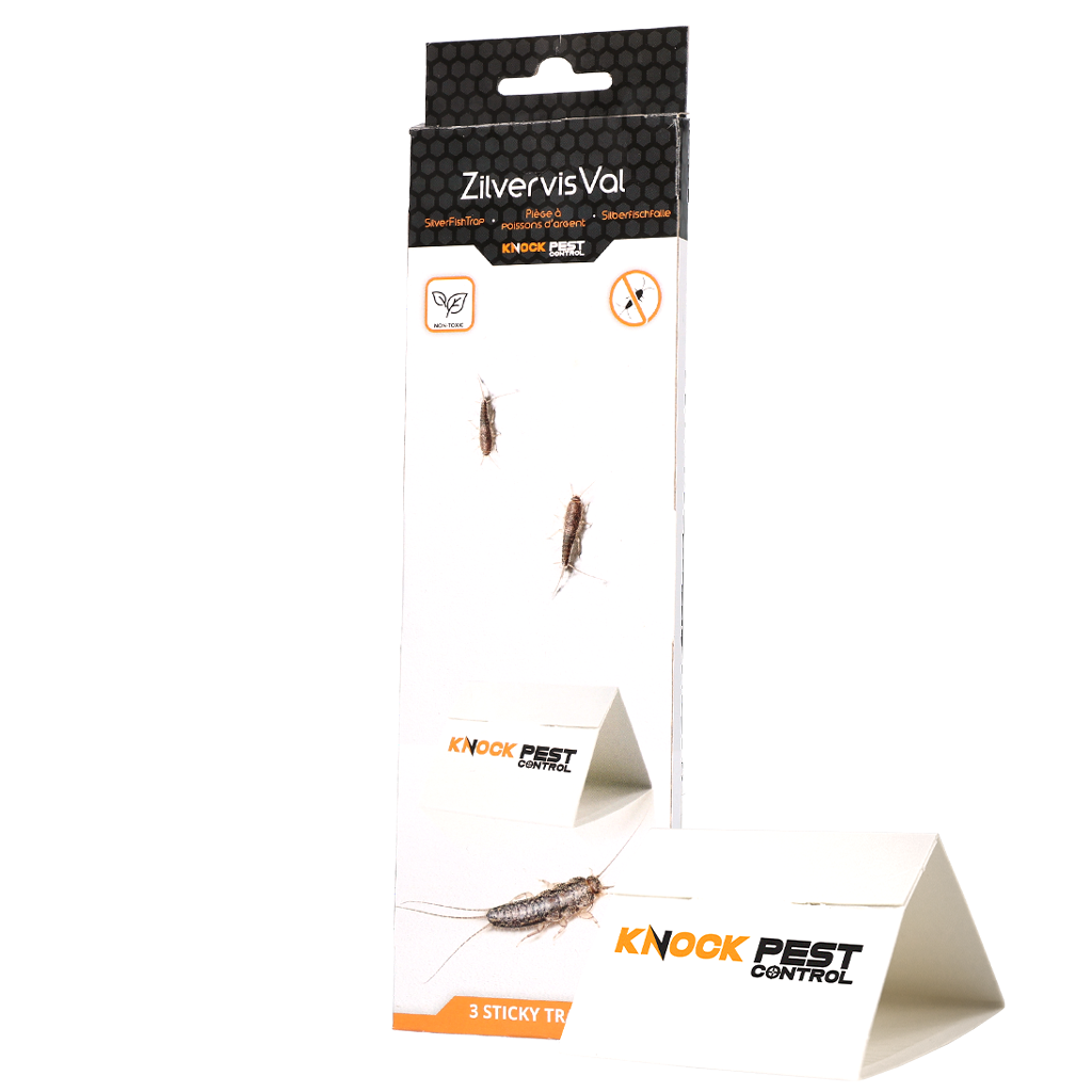 Knock Pest Silberfischchenfalle Delta, ungiftig, 7,5 x 6,5 x 4,5 cm, 3 Stk
