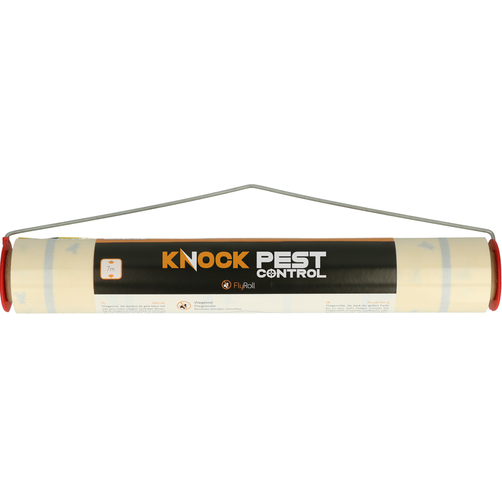 Knock Pest Fliegenkleberolle, Gelb, 7 m, 30 cm breit, ungiftig