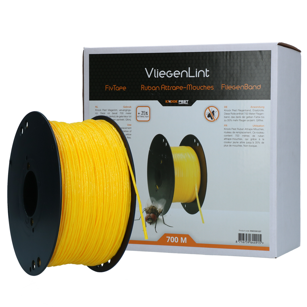 Knock Pest Fliegenband Ersatzrolle, gelb, 700 m