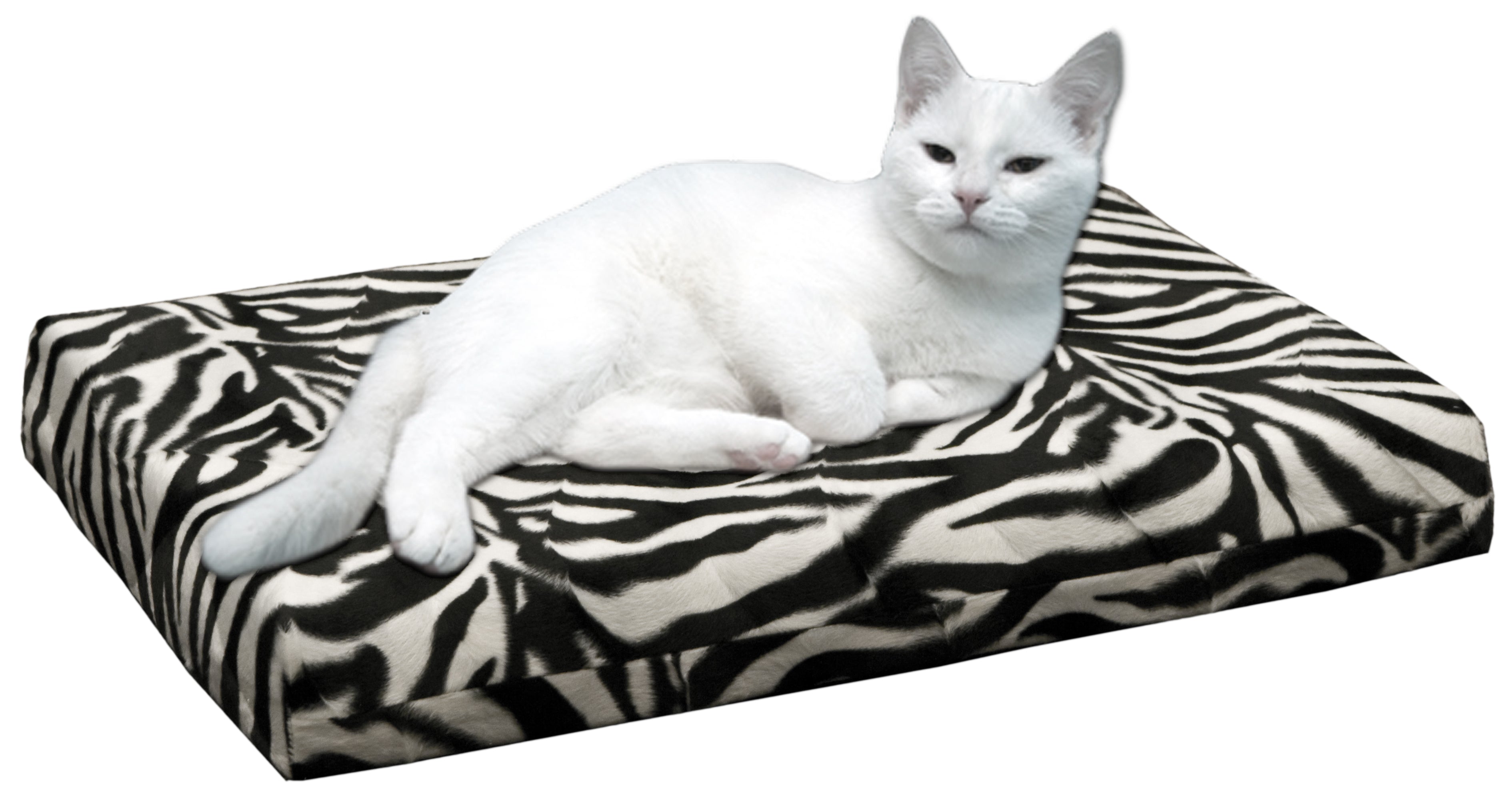 Orthopädisches Katzenbett, Zebra, 45 x 55 cm
