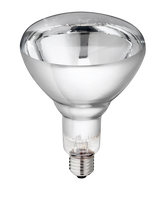Hartglas Lampe, 250 W, weiß