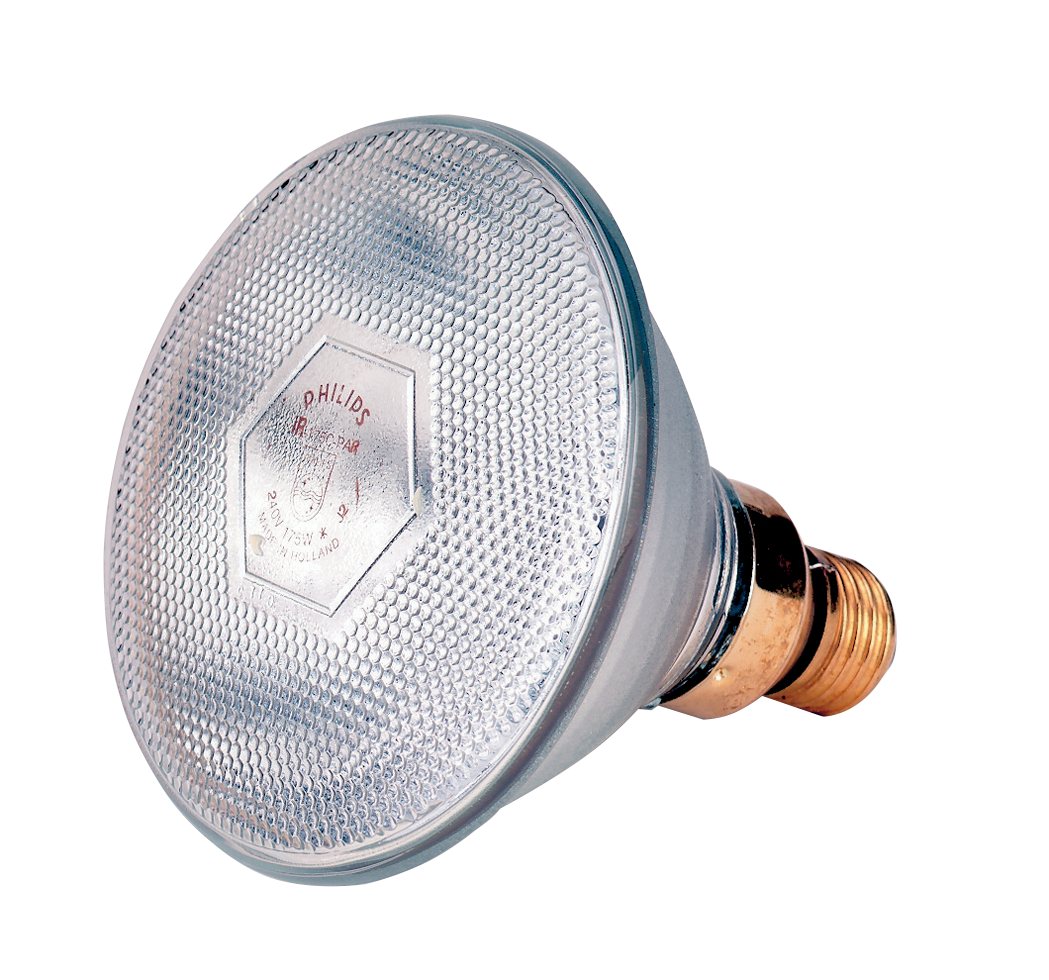 Sparlampe, 175 W, weiß