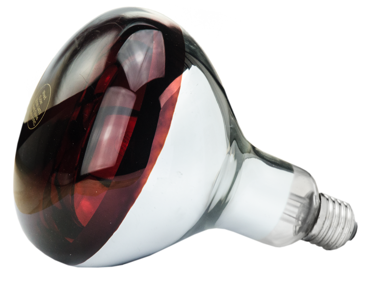 Hartglas Lampe, 250 W, rot