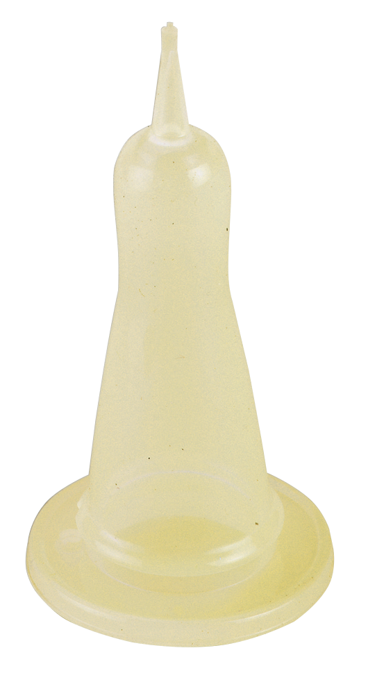 Lämmersauger, transparent, 4 cm breit, passend für Lammnuckelflasche plexi-KS 500 ml