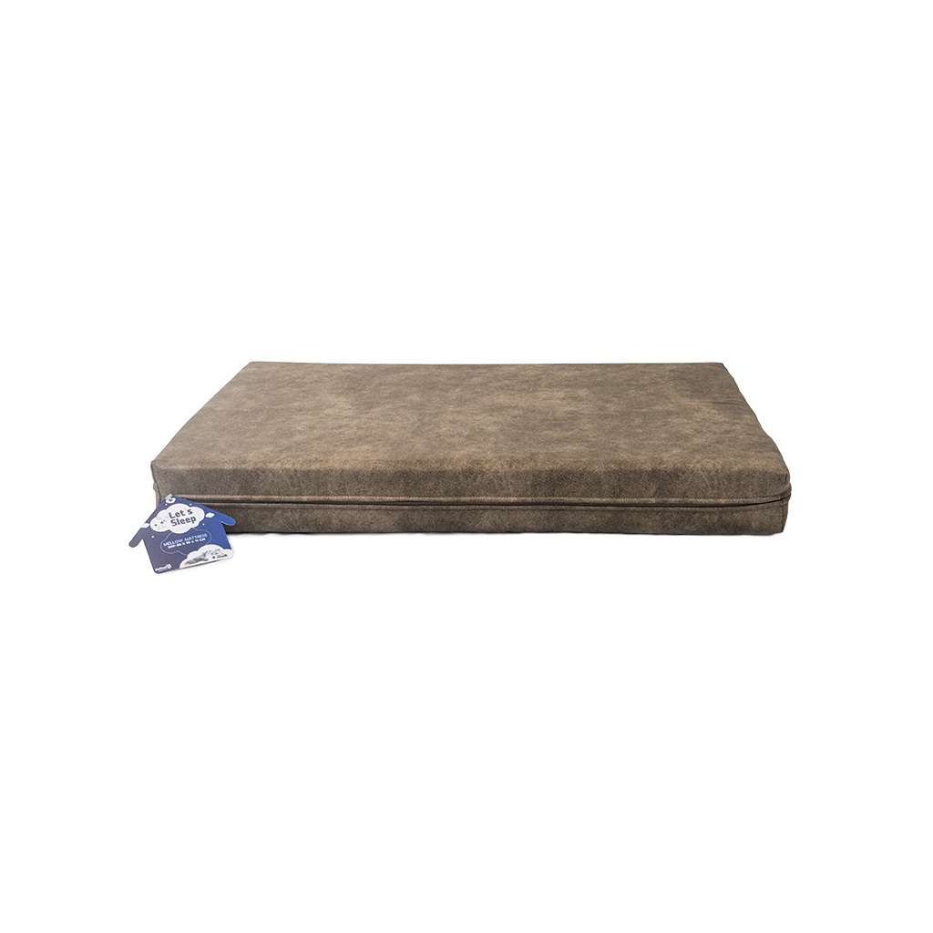 Let's Sleep Orthopädisches Hundebett, Mellow Mattress, Größe M, 80 x 55 x 10 cm, Taupe