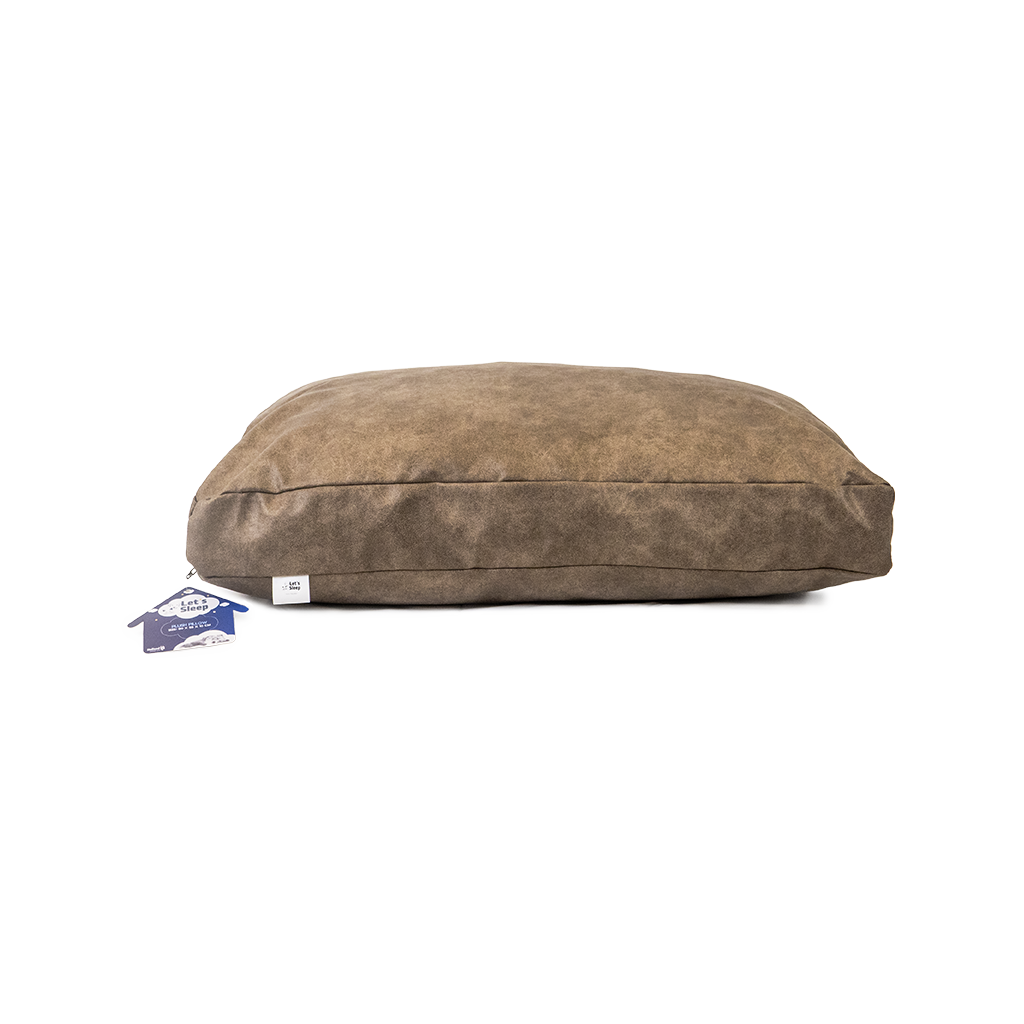 Let's Sleep Hundebett, Plush Pillow, M, 80 x 55 x 10 cm, Taupe