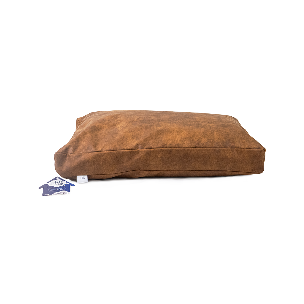 Let's Sleep Hundebett, XL, 125 x 90 x 10 cm, Cognac