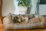 Let's Sleep Hundekorb mit Kissen, XL, 117 x 82 cm, Anthrazit