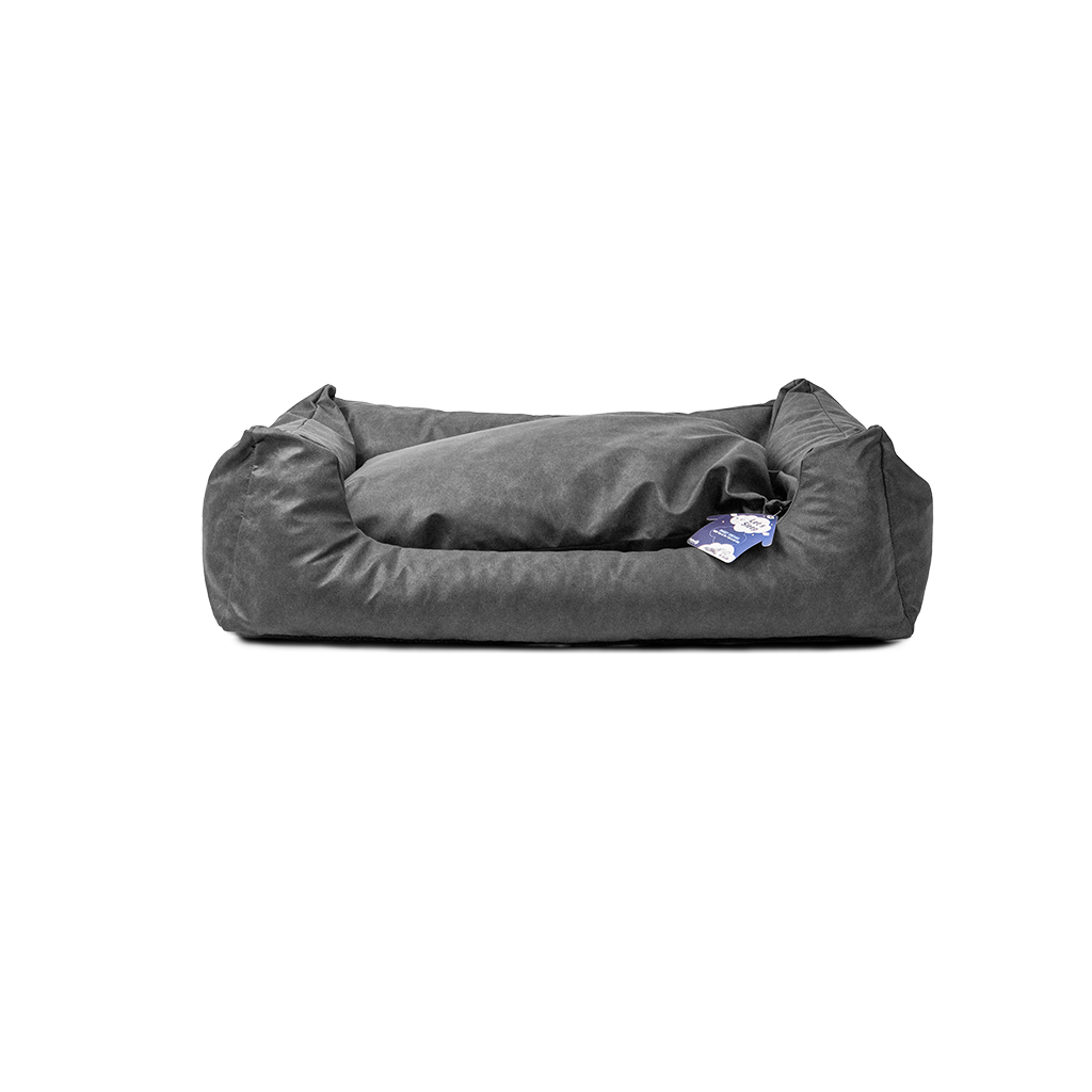 Let's Sleep Hundekorb mit Kissen, XL, 117 x 82 cm, Anthrazit