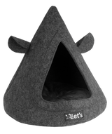 Let's sleep Katzenhöhle Teepee, Filz, anthrazit, 50 x 45 cm