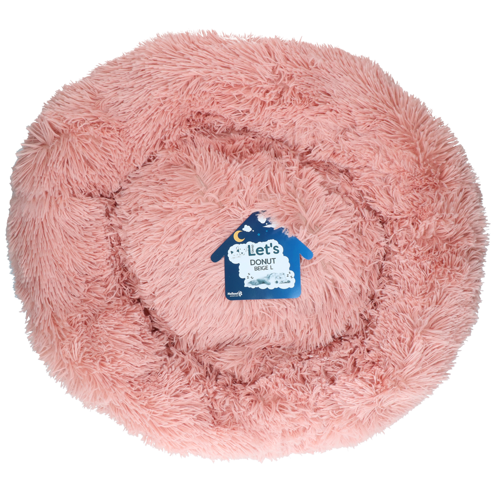 Let's Sleep Hundebett Donut, Ø 60 cm, Rosa, Größe L