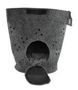 Katzentasche Let's Sleep, Anthrazit, 50 cm hoch, Boden 36 cm, inkl. Kissen