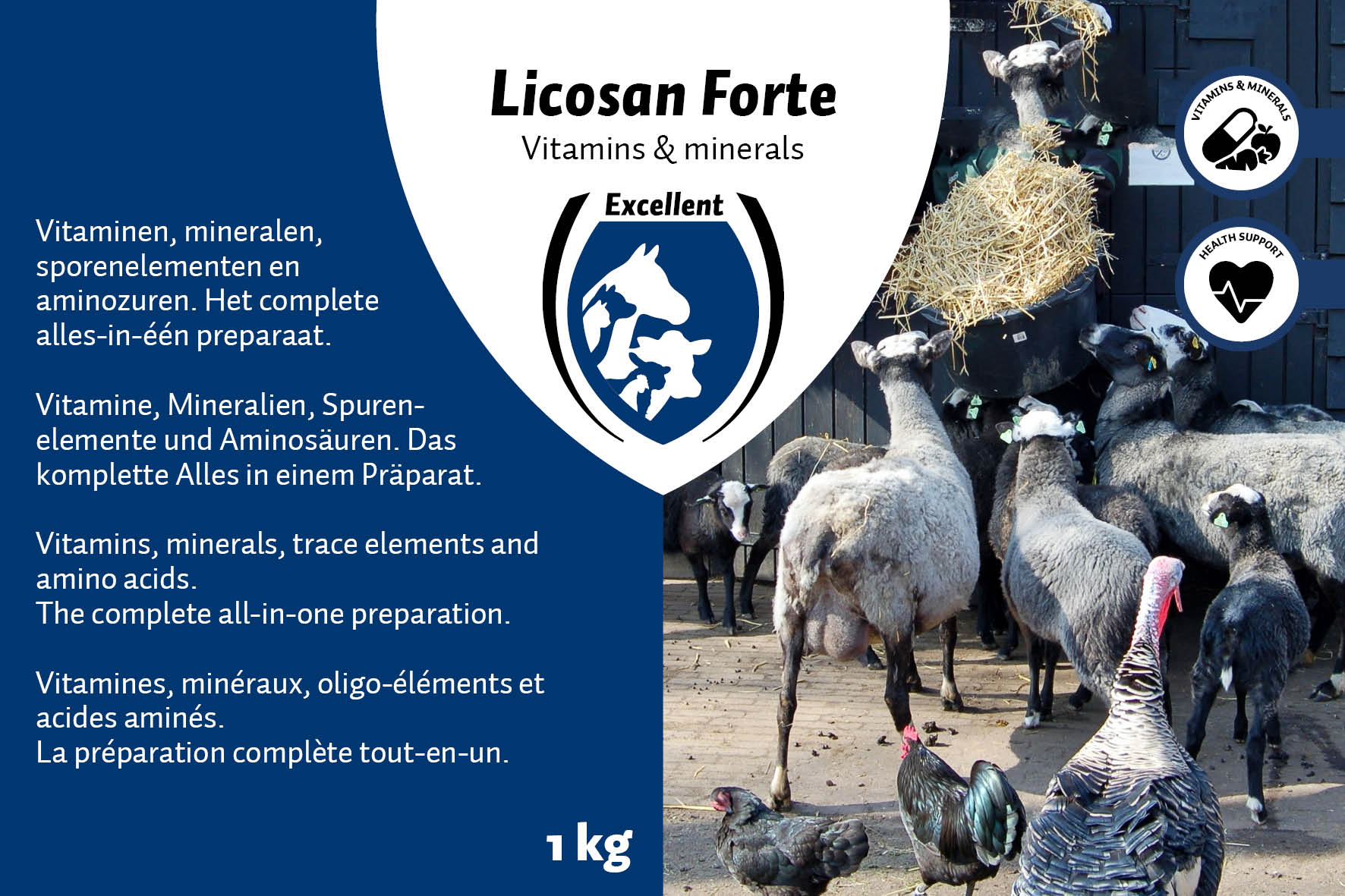 Excellent Licosan Forte Ergänzungsfuttermitter für alle Tierarten, 1 kg
