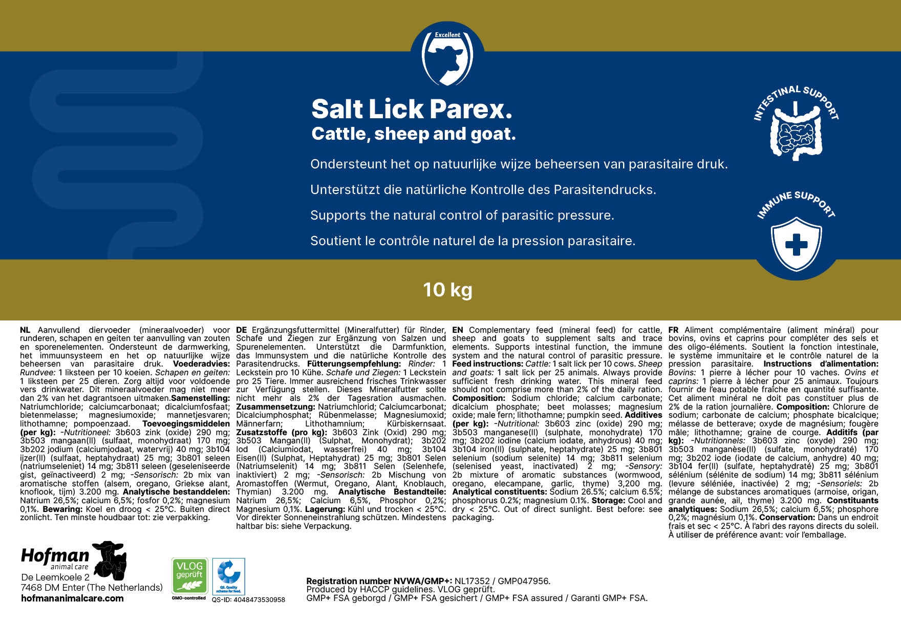 Excellent Leckstein für Pferde, Schafe und Ziegen 10 kg