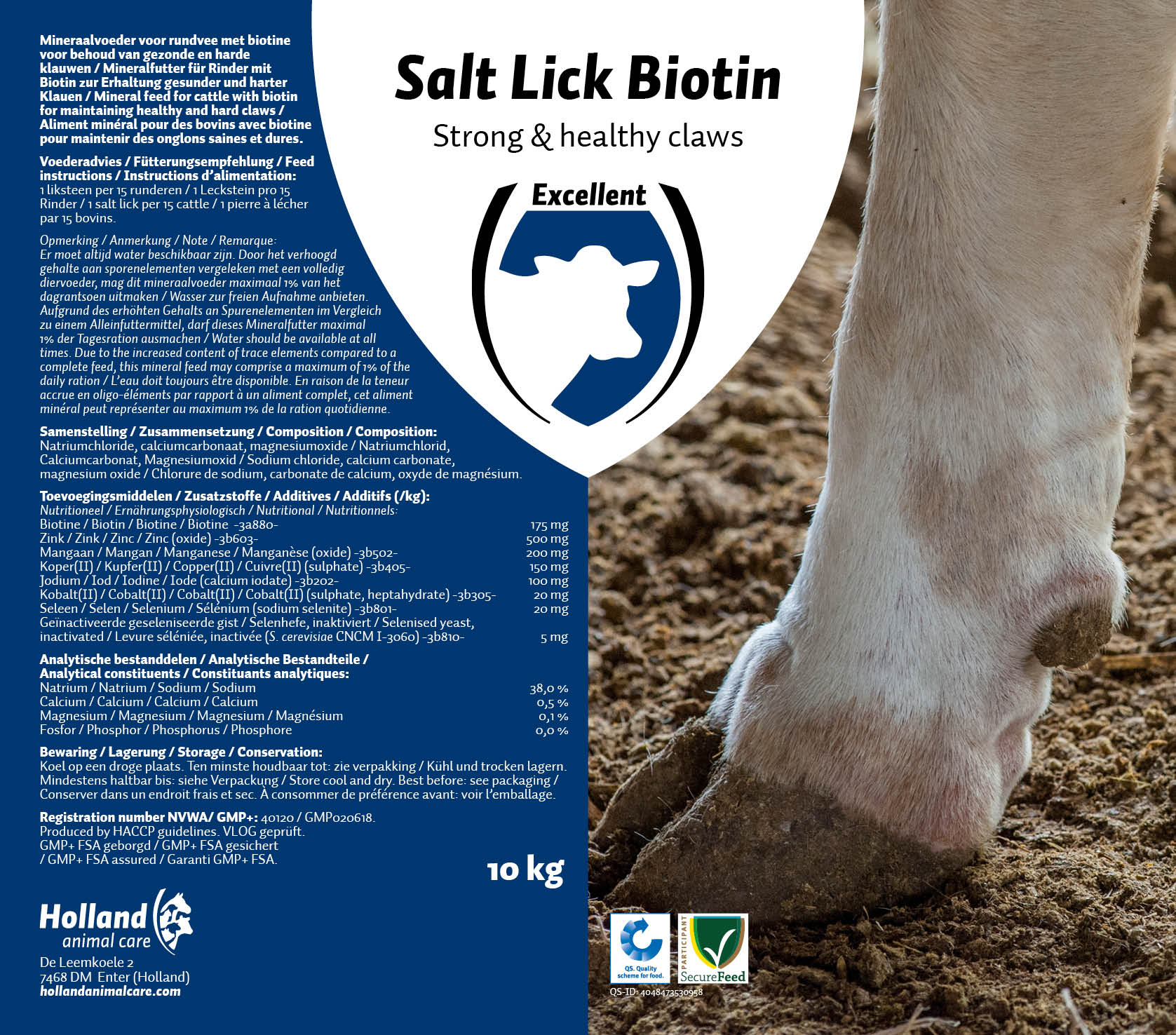 Excellent Leckstein, Biotin, 10 kg