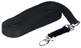 Longierleine, schwarz, Karabiner, 7,5 m