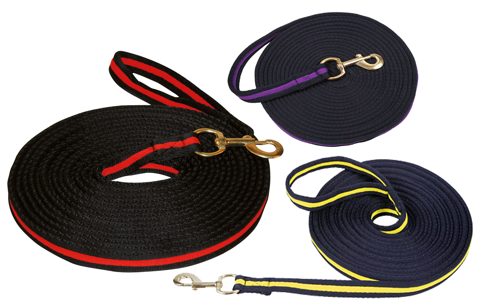 Longierleine Soft-Grip, Drehkarabiner, blau/lila, 8 m