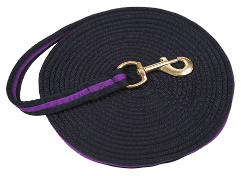 Longierleine Soft-Grip, Drehkarabiner, blau/lila, 8 m