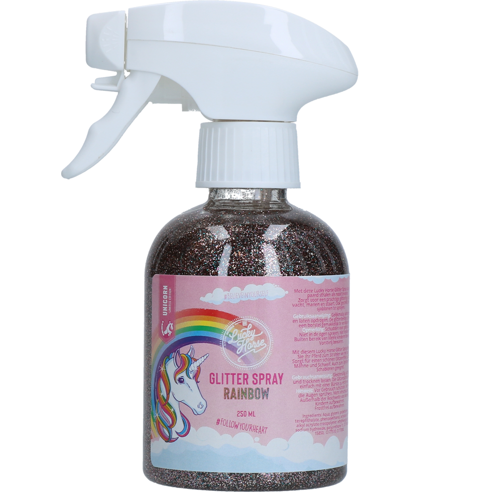 Lucky Horse Glitzerspray, Regenbogen, für Pferde, 250 ml