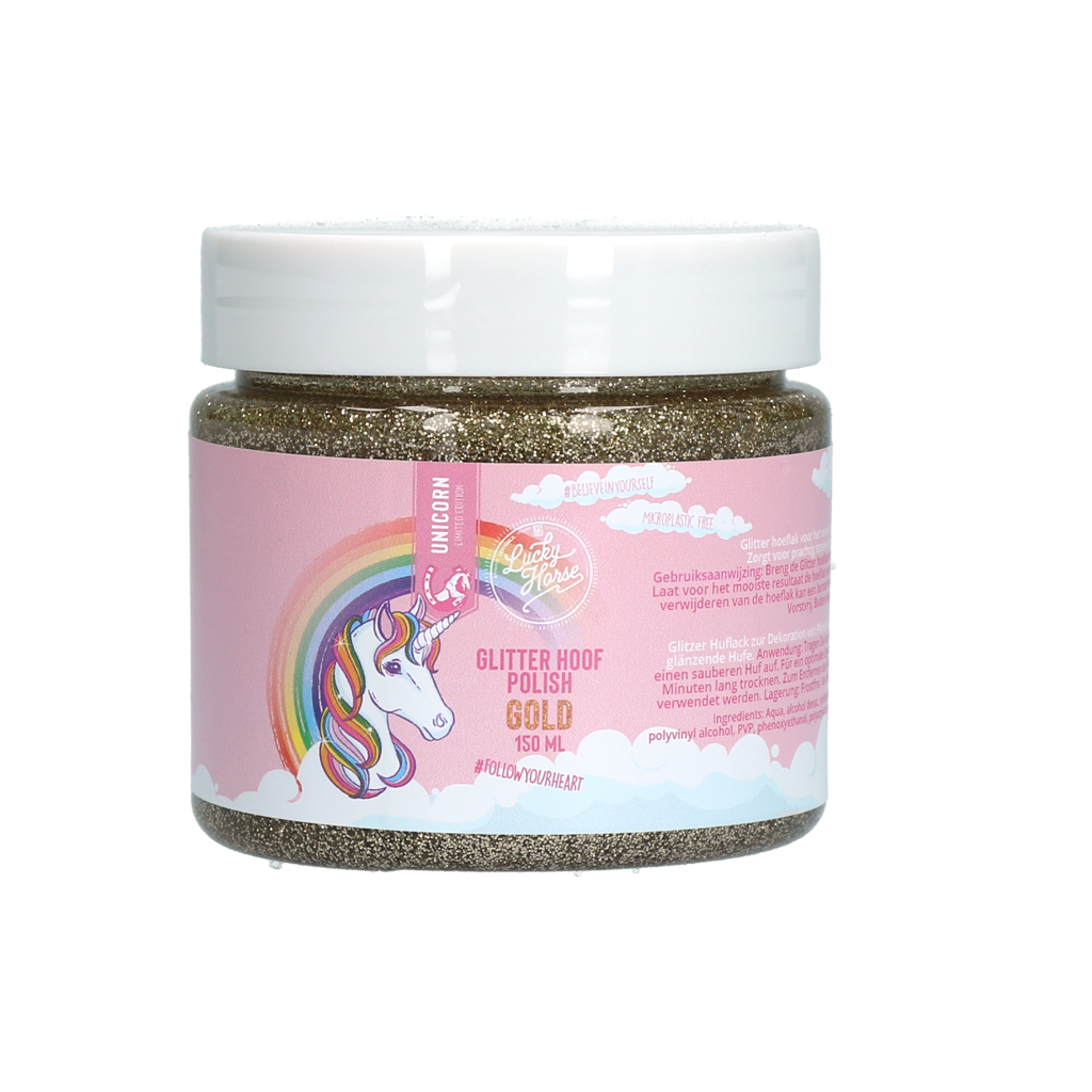 Lucky Horse Huflack, Glitzer Gold, 150 ml