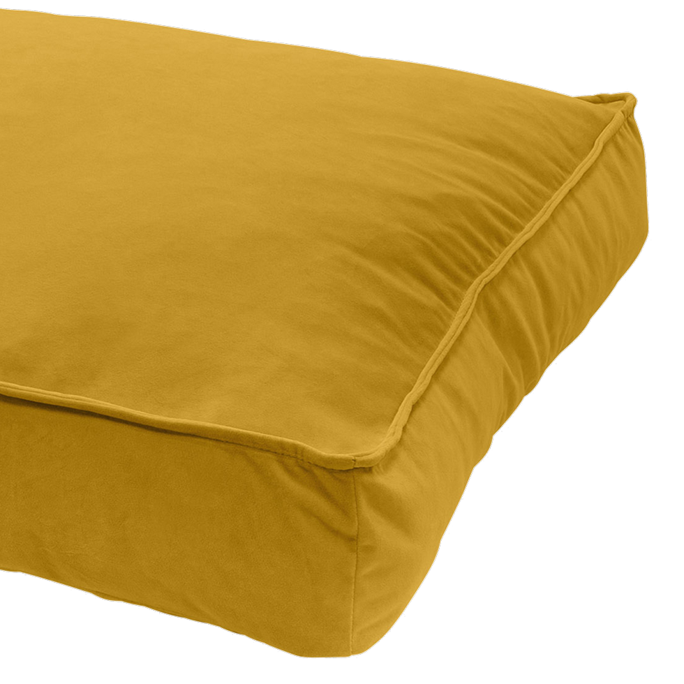 Madison Lounge-Kissen, Velours, Gelb, S, 80 x 55 x 15 cm